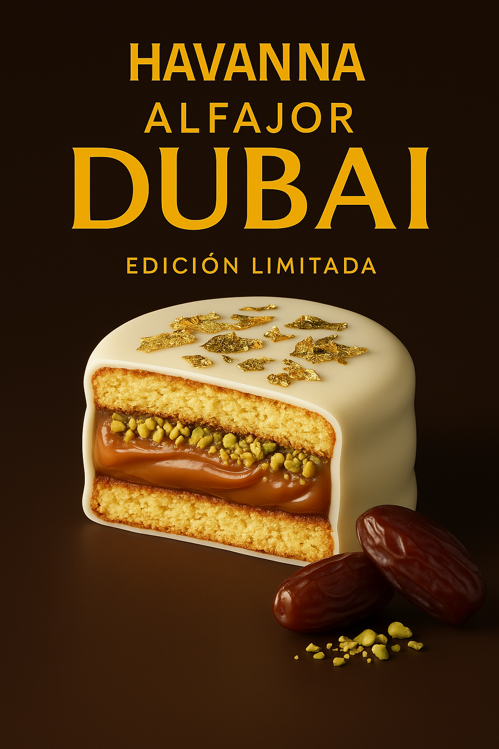Havanna lanza el alfajor Dubai: sabor exclusivo con dátiles y oro comestible